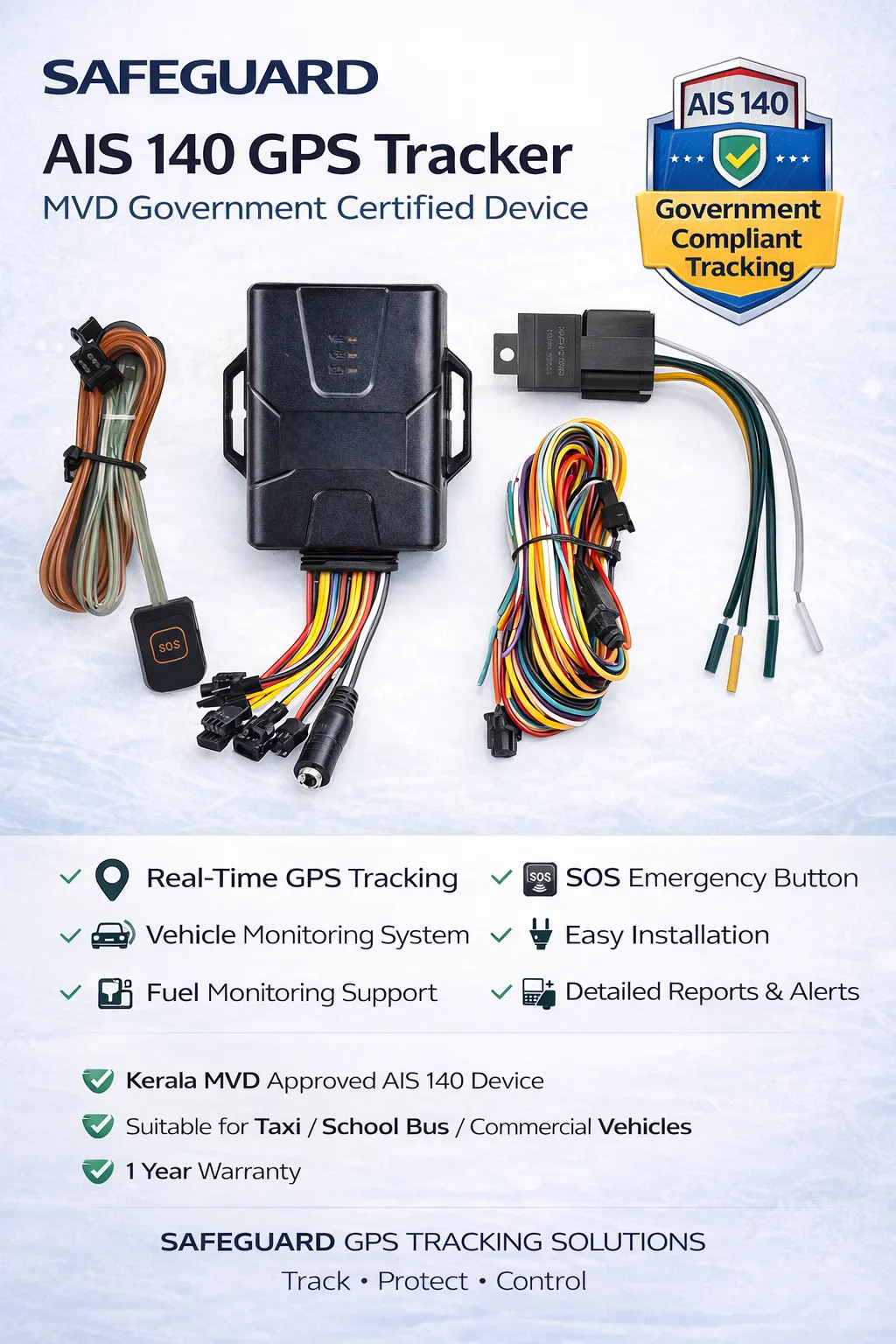 AIS 140 Government Approved GPS Tracker